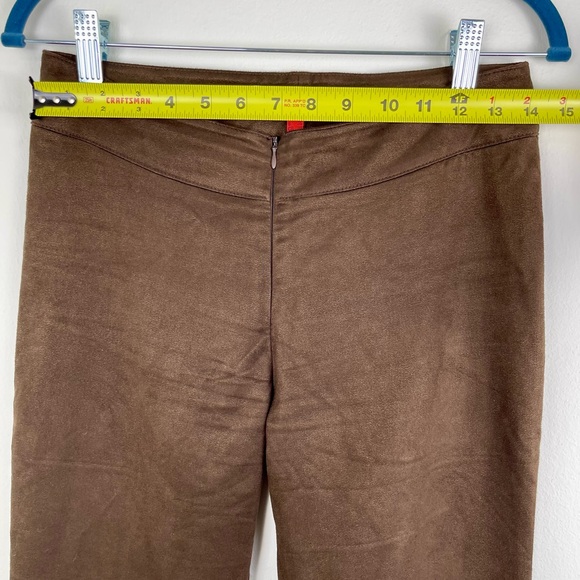 Vintage French Brown Suede Pants, FR 38, Small, US 6, Boot Cut, Jennyfer - Picture 5 of 9